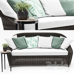 TORREY ALL WEATHER WICKER ROLL ARM SOFA from Pottery barn 