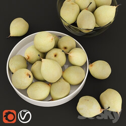 HD Realistic Japanese Pears 