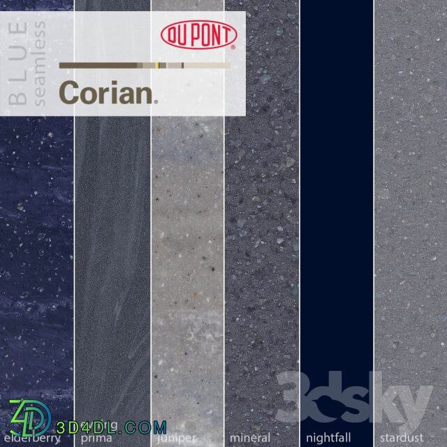 Dupont Corian Kitchen Countertops Blue 2