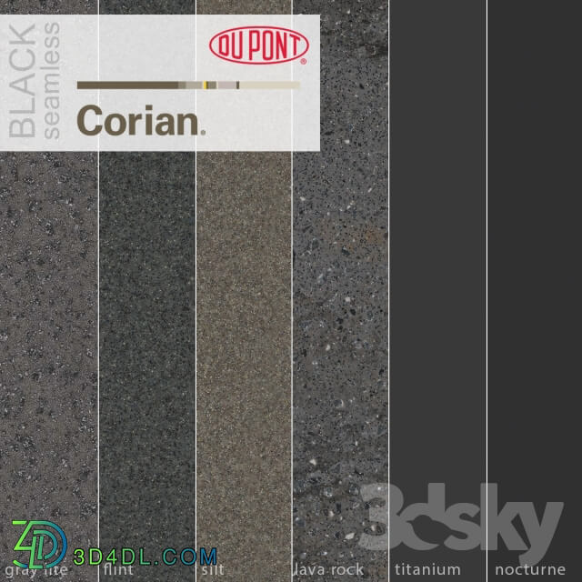 Dupont Corian Kitchen Countertops Black 3