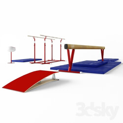 Beam gymnastic and parallel bars 