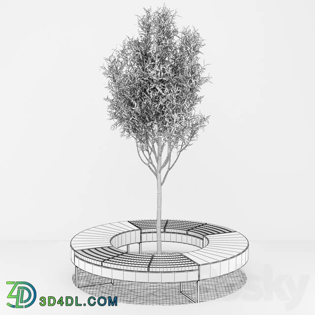 Tree Flowerbed 3D Models