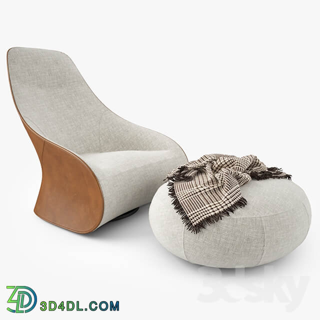 Zanotta Derby Armchair and Pouf