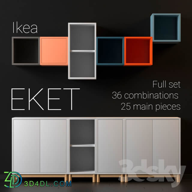 Sideboard Chest of drawer Ikea EKET full set Ikea Ecket full collection