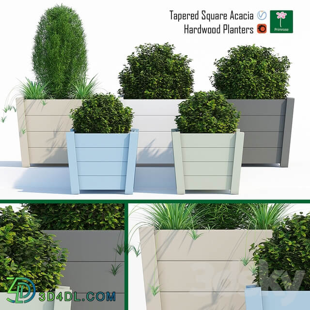 Hardwood planters 2 3D Models