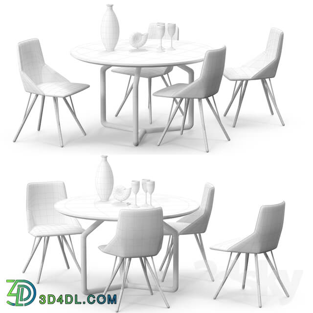 Table Chair Esedra sax set