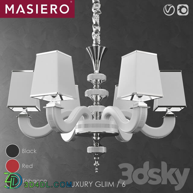 Masiero Luxury Gliim 6 Pendant light 3D Models