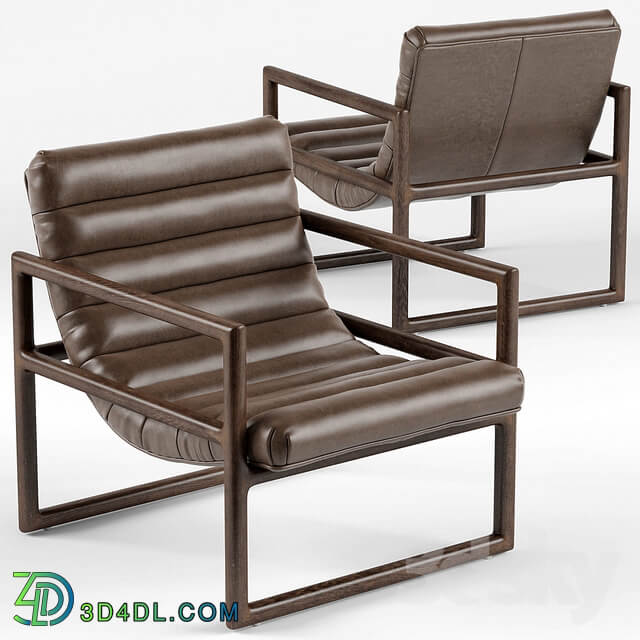 Herold Scoop Channel Brown Leather Armchair