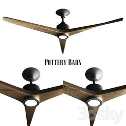 Pottery barn Spitfire IndoorOutdoor Ceiling Fan Ceiling lamp 3D Models 