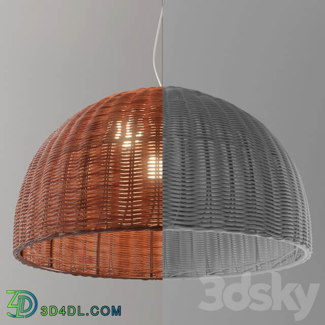 Chandelier wicker Odeon light buta Pendant light 3D Models