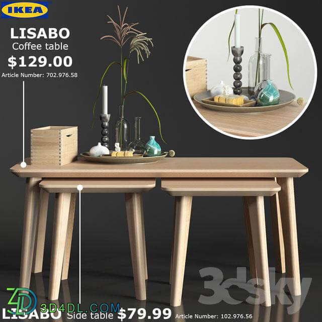 IKEA LISABO coffe table