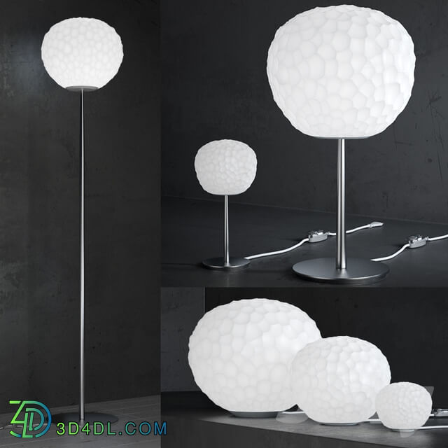 Meteorite lamp floor and table collection