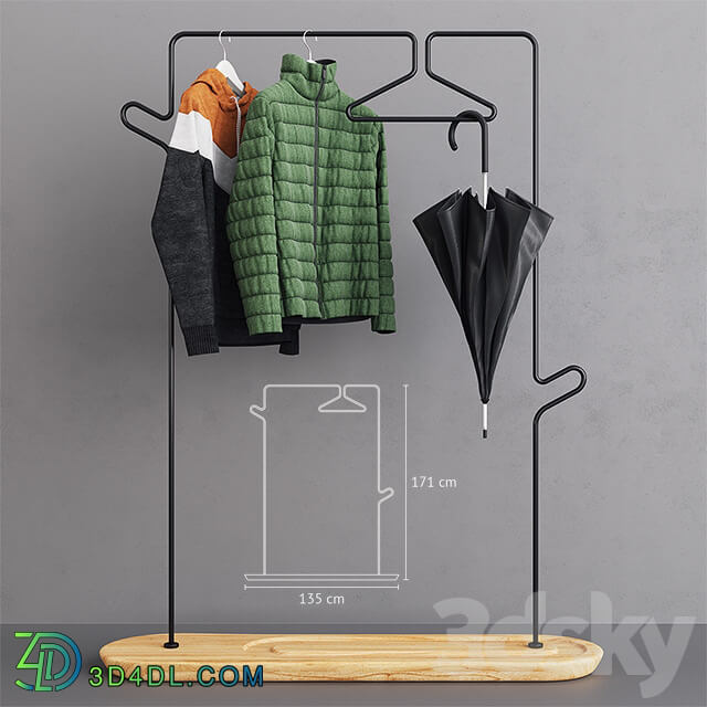 Kann Pend Valet Stand Male Edition Clothes 3D Models