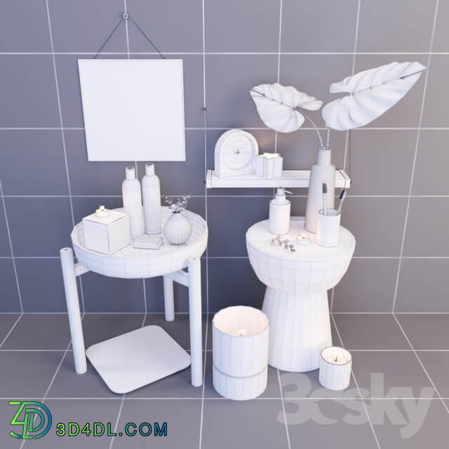 Decorative set in the bathroom