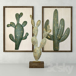 Other decorative objects Metal Cactus Sculptures 