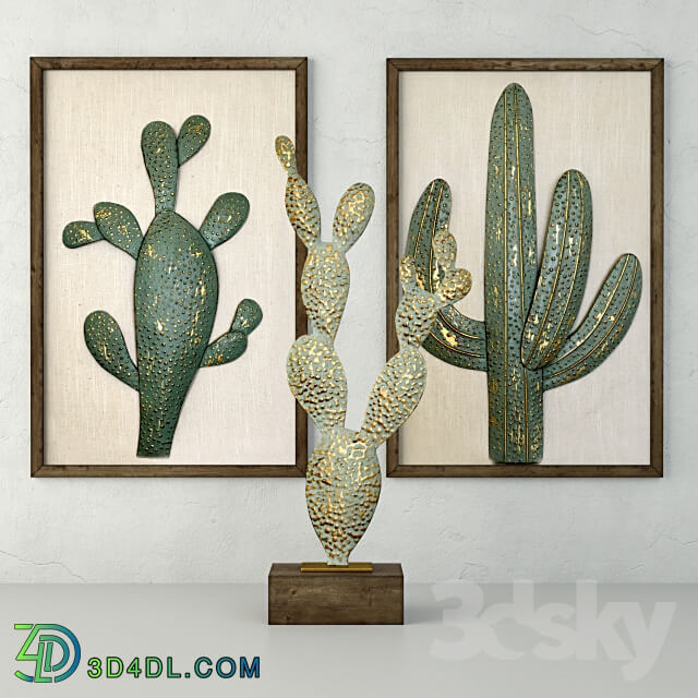 Other decorative objects Metal Cactus Sculptures