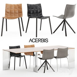 Table Chair Acerbis Airy chair Axis table 