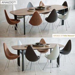 Table Chair Analog table Drop chair 