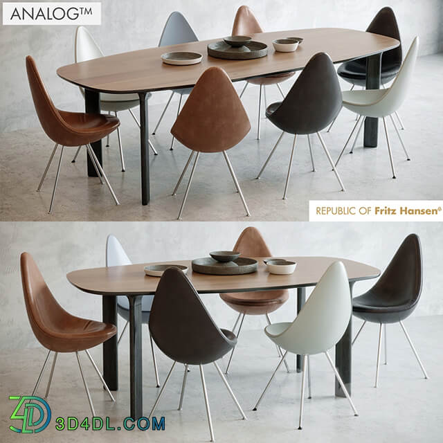 Table Chair Analog table Drop chair