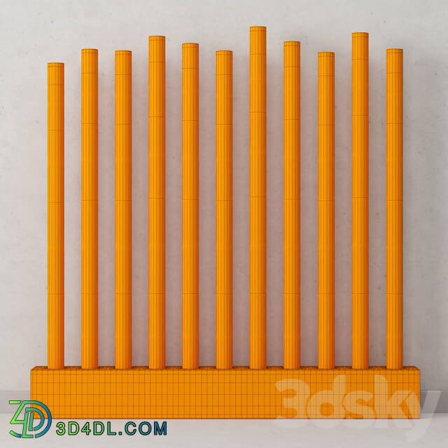 Decor of wooden sticks Decor of wooden sticks Other 3D Models