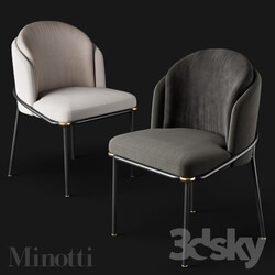Dining chairs Minotti Fil noir 