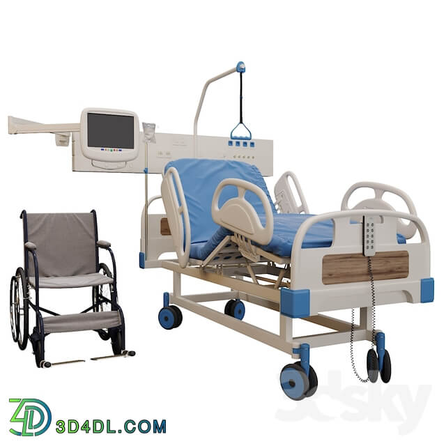 Medical bed and Wheelchair