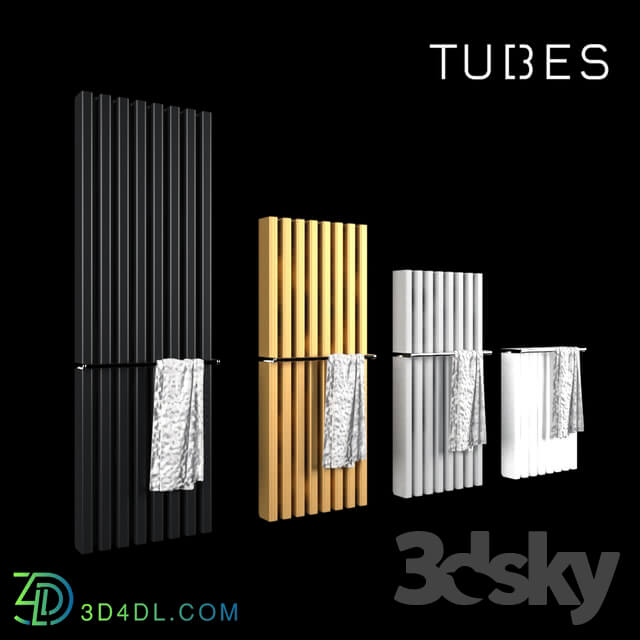 Decorative radiator set Soho Bathroom v3 by Palombo Vertical wall mounted