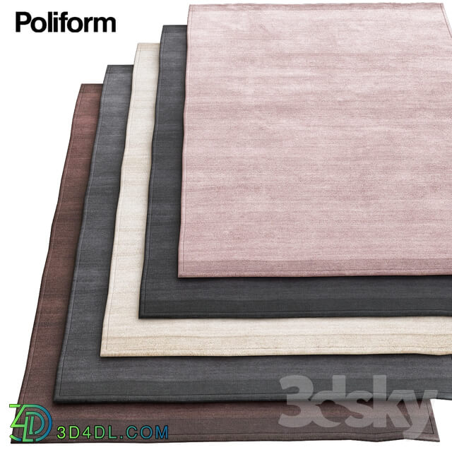 Plain gray poliform rugs