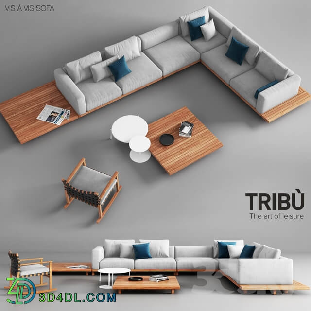 Tribu Vis a Vis Sofa and Rocking Chair