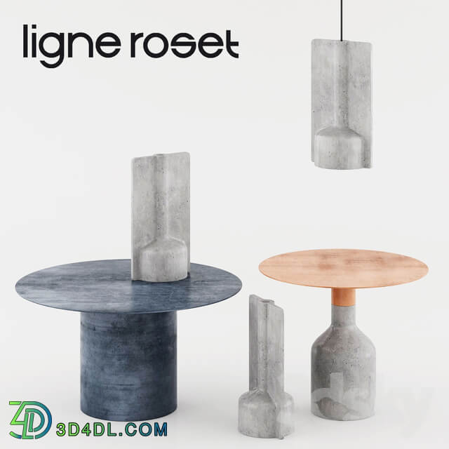 Ligne Roset coffee tables Oxydation Terracota lamp vase