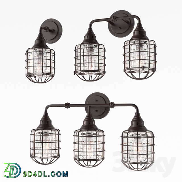 RUSTIC LOFT CAGE BATH LIGHT WL