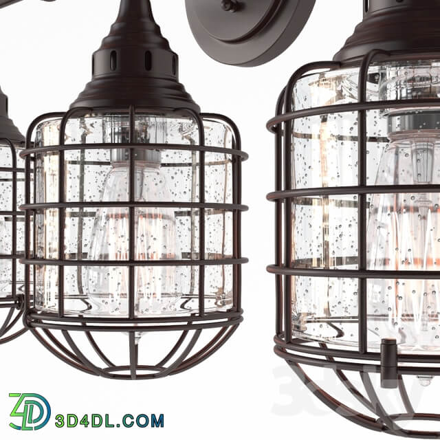 RUSTIC LOFT CAGE BATH LIGHT WL