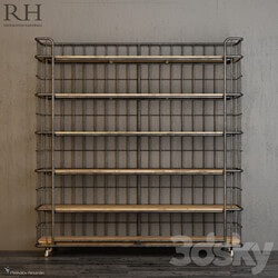 Circa 1900 Caged Baker 39 s Rack Wide Single Shelving 3D Models 