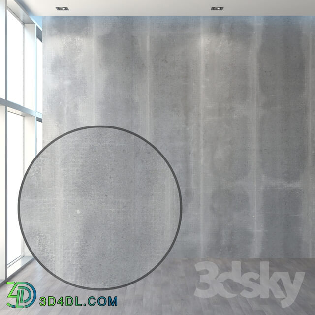 Miscellaneous Concrete wall with stitched seams