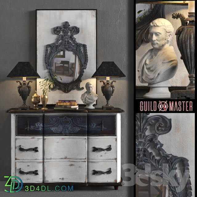 Sideboard Chest of drawer Dresser with mirror GuildMaster