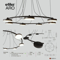 Estiluz Aro 3543 Pendant light 3D Models 