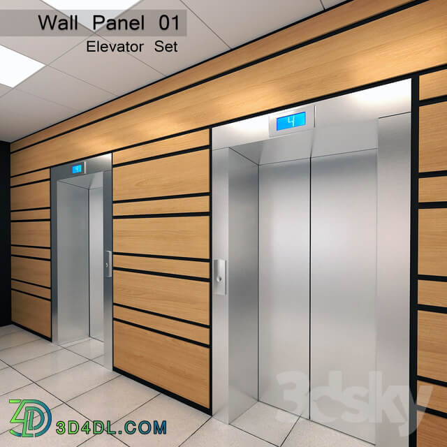 Other decorative objects Wall Panel 01. Elevator Set