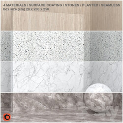 4 materials seamless stone plaster set 11 