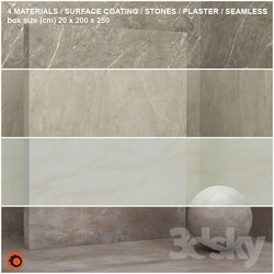 4 materials seamless stone plaster set 13 