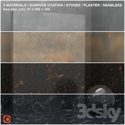 4 materials seamless stone plaster set 15 
