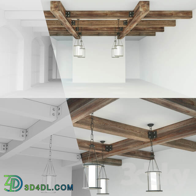 Ceiling beams wooden