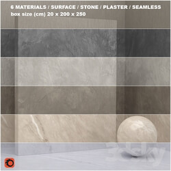 Miscellaneous 6 materials seamless stone plaster set 22 