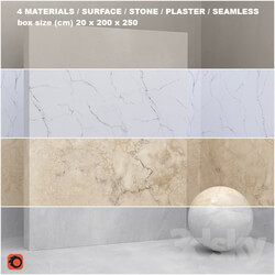 Miscellaneous 4 materials seamless stone plaster set 25 