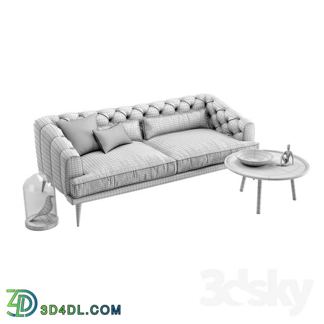 EARL GREY Modern Chesterfield Sofa set