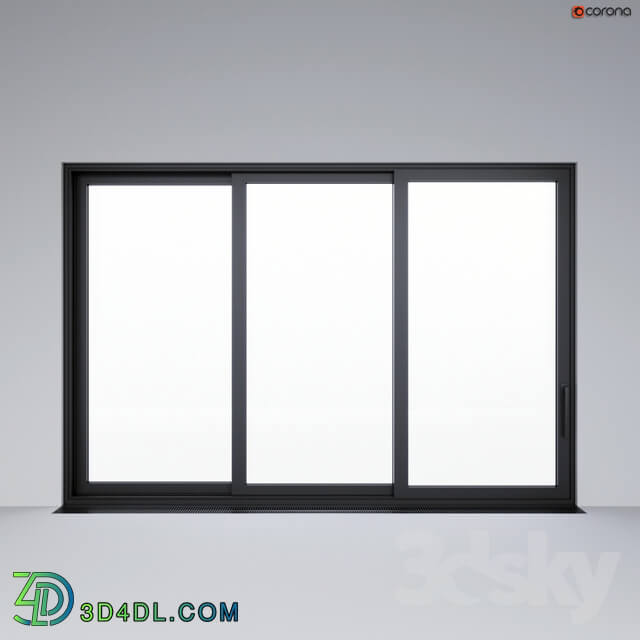 Sliding aluminum window door