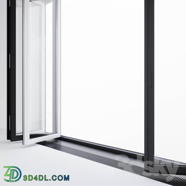 Sliding aluminum window accordion door 