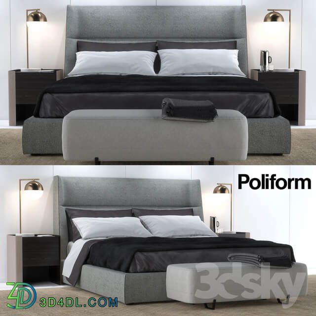 Bed Bed Poliform Chloe Letto