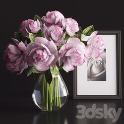A bouquet of flowers in a vase 3D Models 