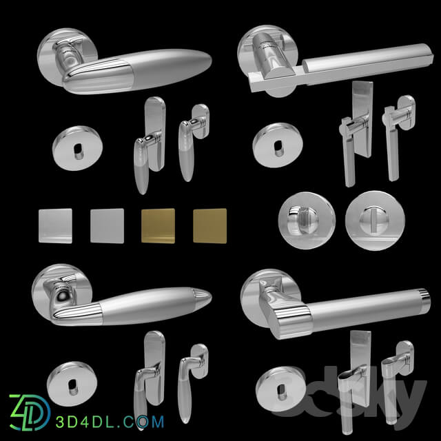 Handles for doors and windows Mandelli 4 pcs. 4 colors 5