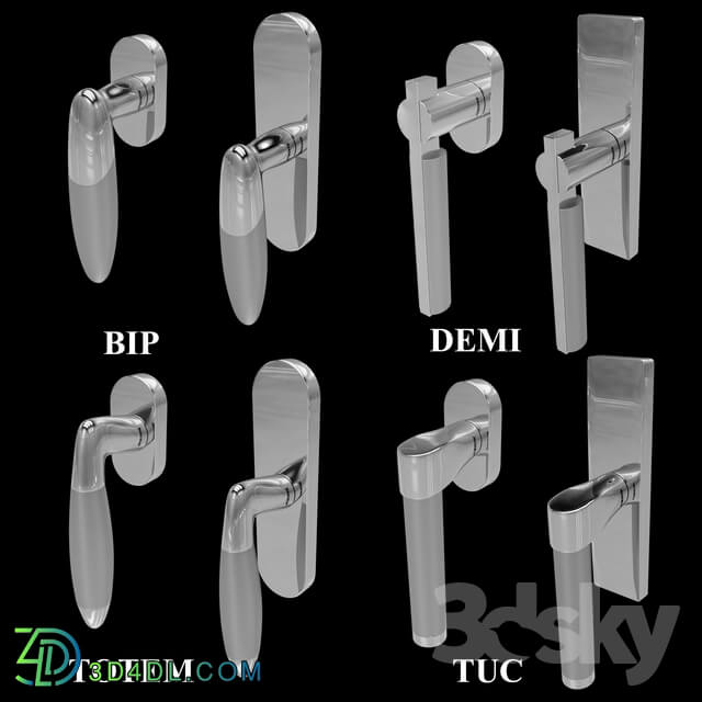 Handles for doors and windows Mandelli 4 pcs. 4 colors 5